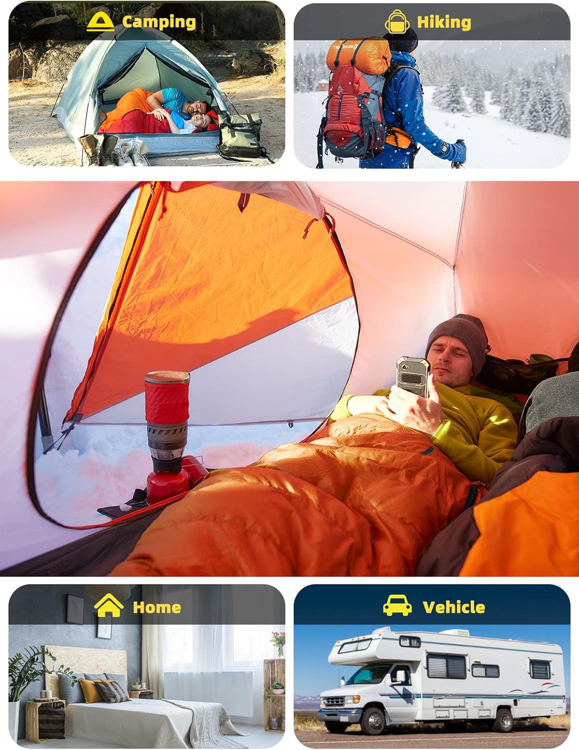 Bessport Mummy Sleeping Bag | 15-45 ℉ Extreme 3-4 Season Sleeping Bag for Adults Cold Weather– Warm and Washable, for Hiking Traveling & Outdoor Activities - Image 6