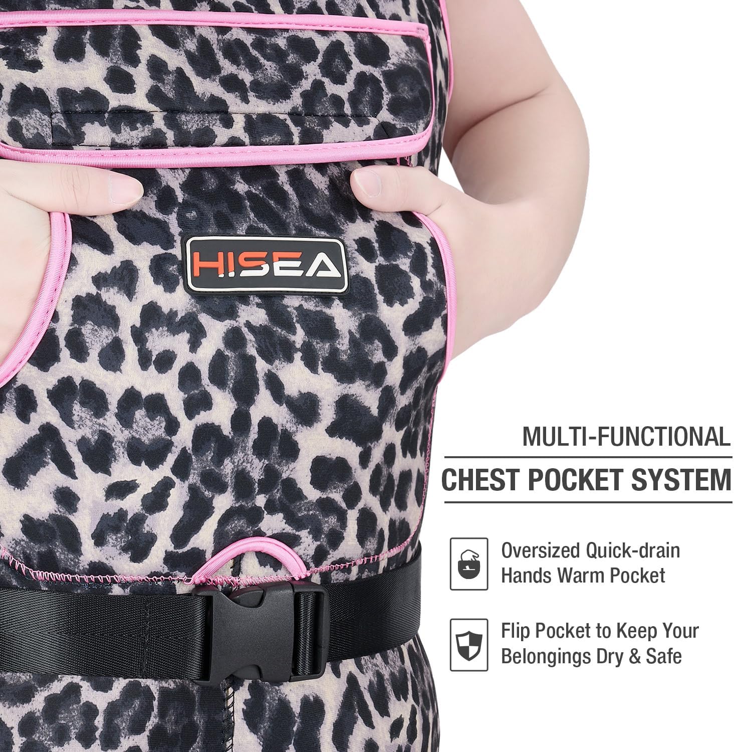 HISEA Womens Chest Waders, 4.5mm Neoprene Leopard Hunting Wader for Women with 400G Insulated Boots, Waterproof Fishing Wader - Image 3