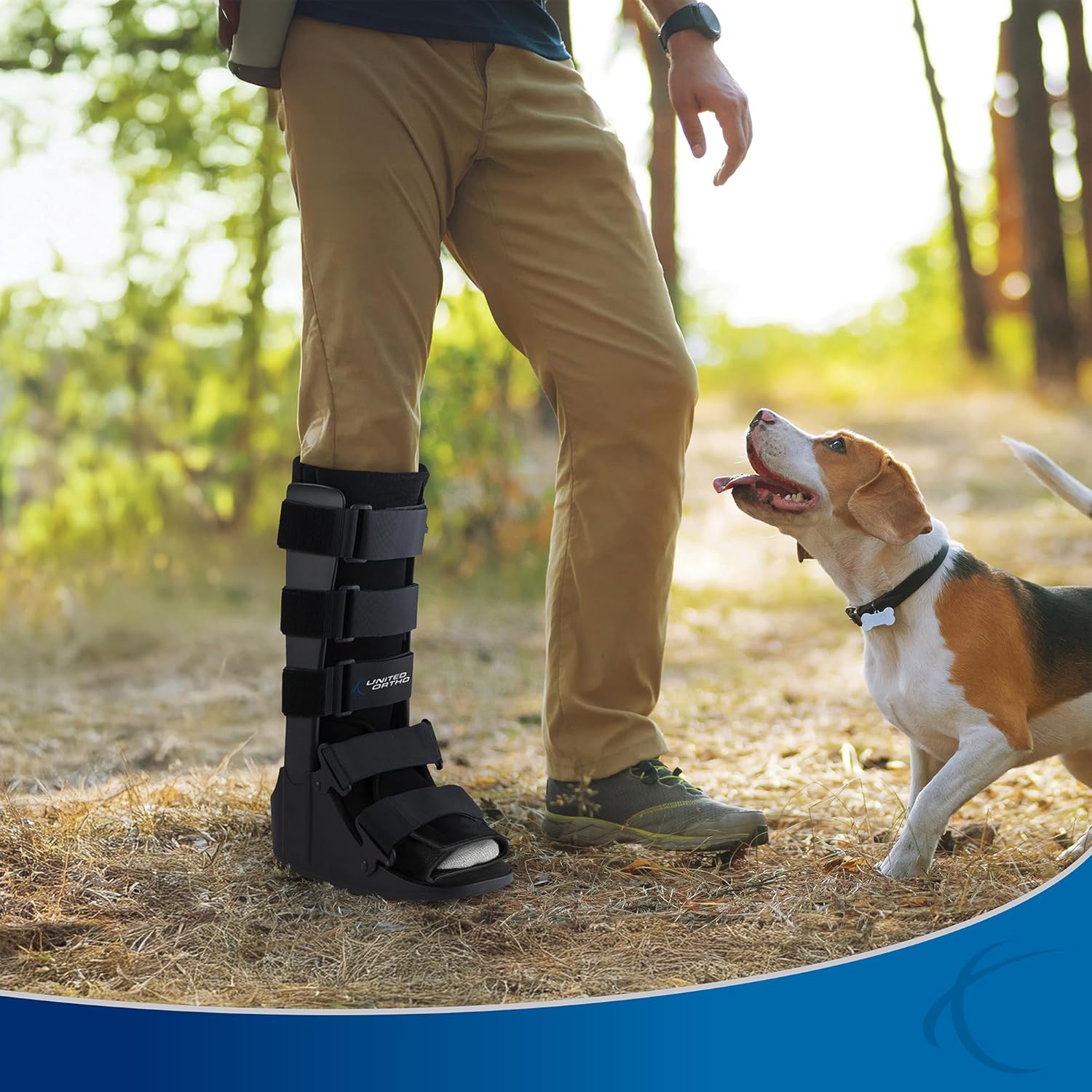 United Ortho Cam Walker Fracture Boot, Medium, Black - Image 4